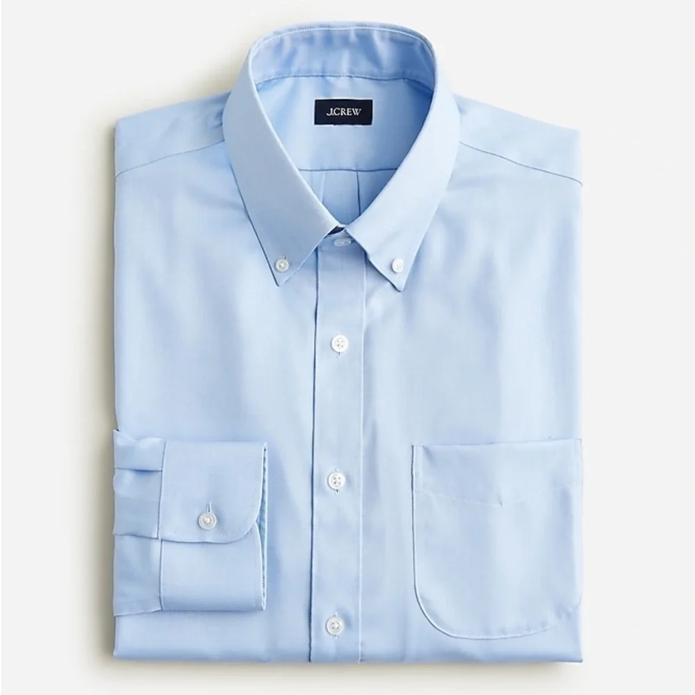 J Crew Bowery wrinkle-free dress shirt with point collar BV481